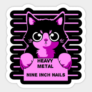 Nine inch nails cats Sticker